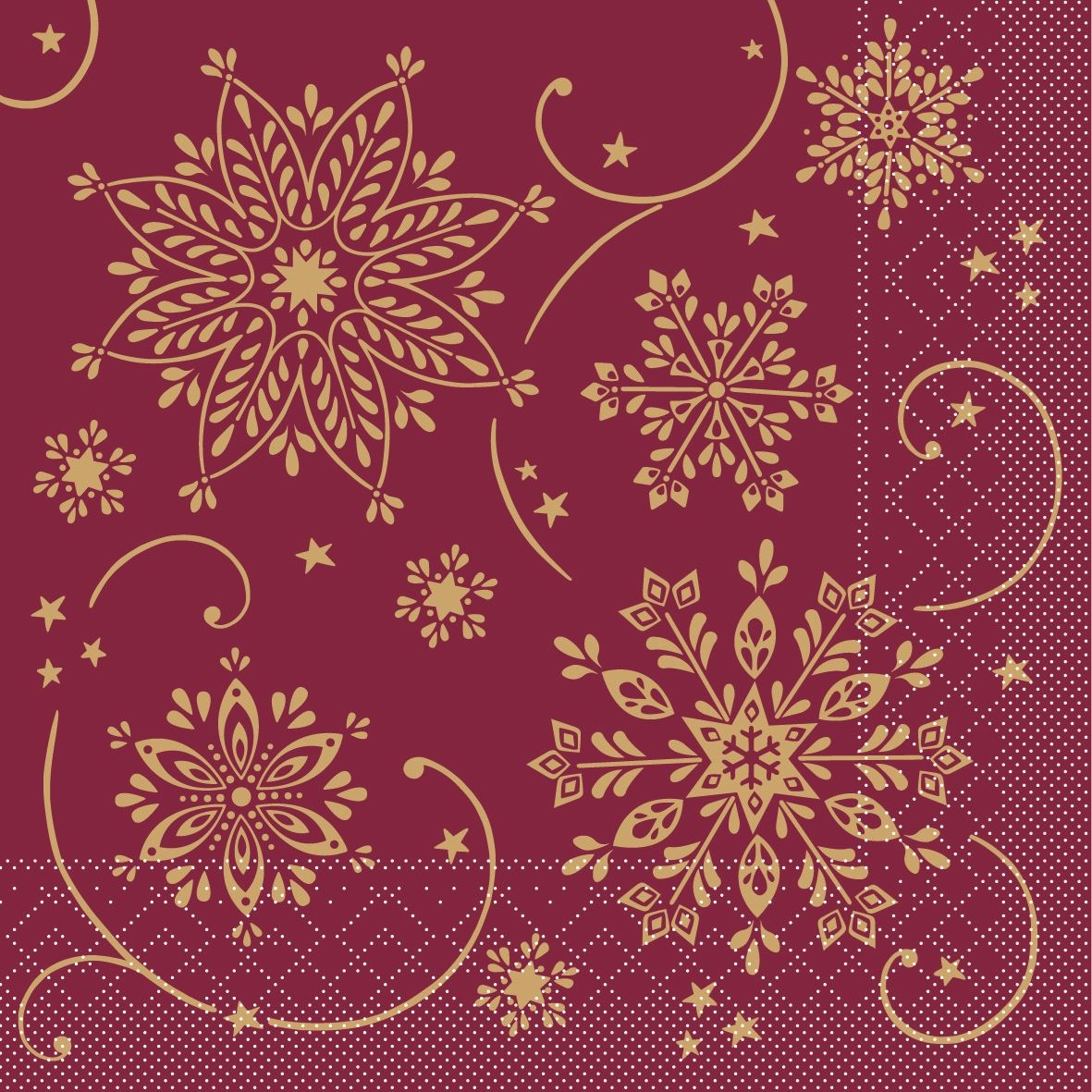 Tissue-Servietten "Cristal bordeaux" 40x40-3lg-1/4 600 St.