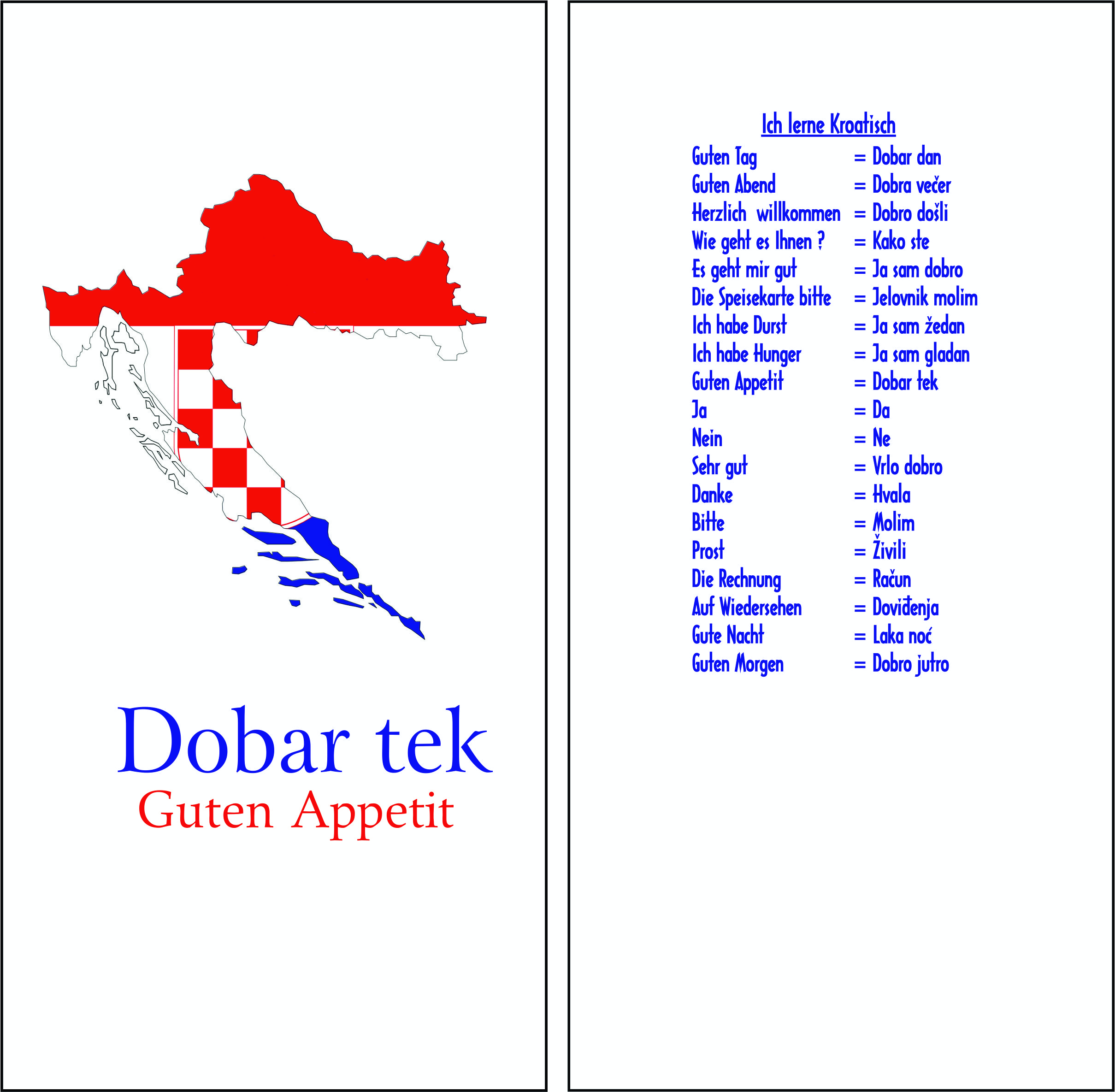 Servietten 40x40-2lg-1/8-"Kroatien" 1000St.