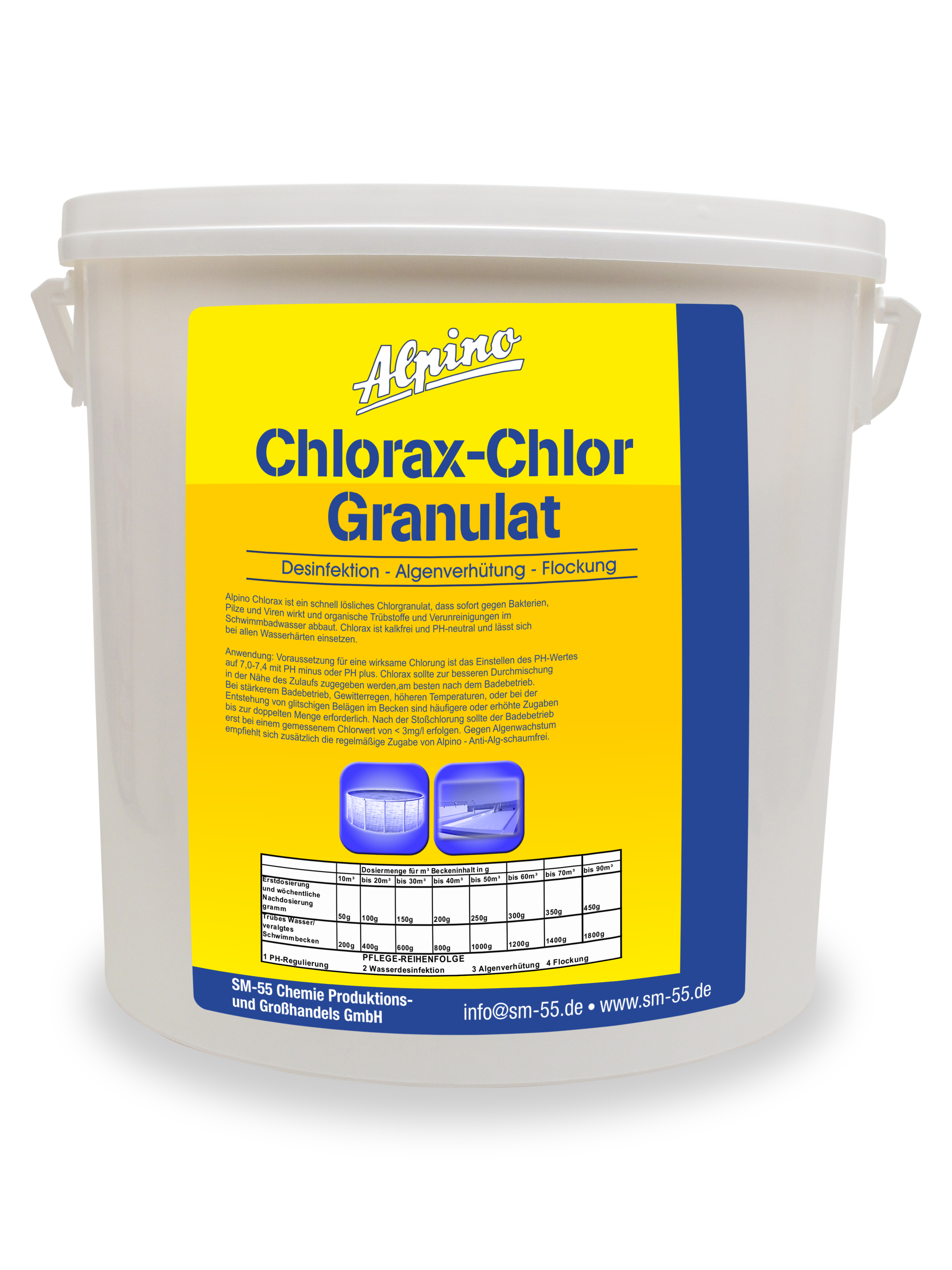 Chlorax Chlor Granulat 59% Aktiv-Chlorgehalt
 5kg