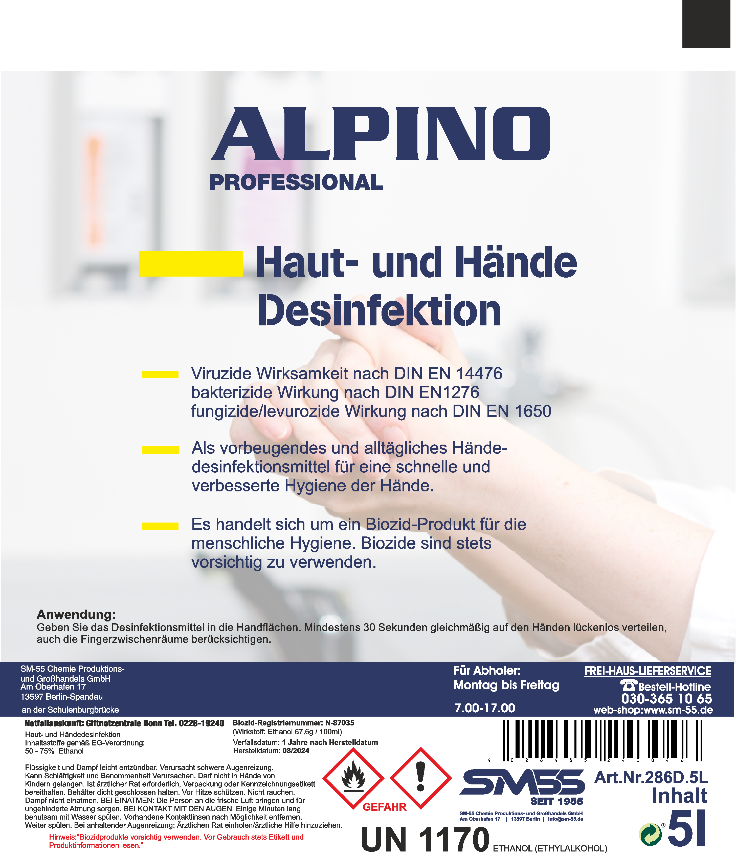 Alpino Haut- und Hände Desinfektion 120 ml